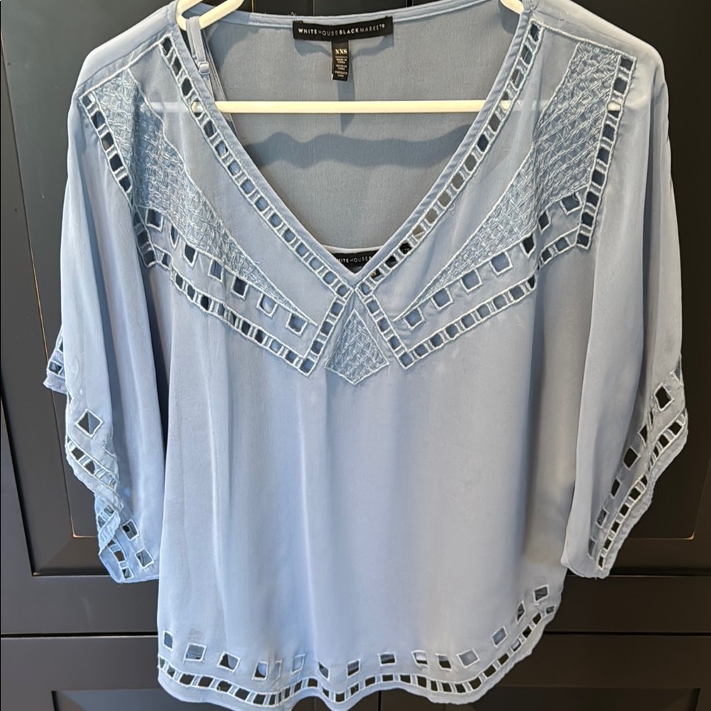 White House Black Market Blue Women's Top